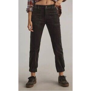 Anthropologie Joggers Pants Women The Richie Slim Corduroy Retro Size 16 NWT